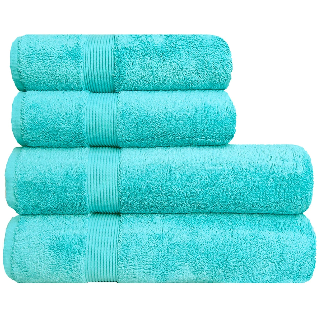 Set prosoape de lux Albeny, bumbac turcesc 600 g/m², turcoaz